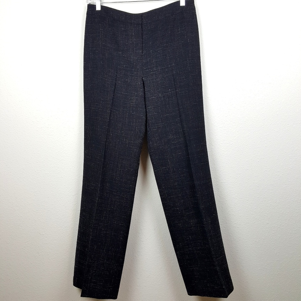 Lafayette 148 Wool Blend Tweed Wide Leg Trousers